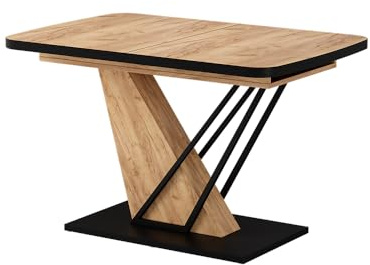 Vicco Table de Salle à Manger Fenaro, Chêne doré, 120-160 x 80 cm | extensible, extensible jusqu'à 160 cm avec rallonge intégrée