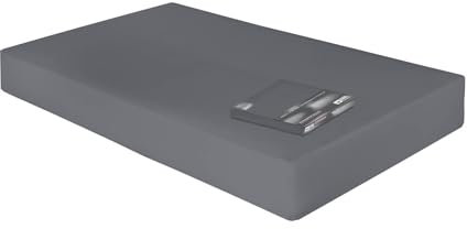 Dormabell Premium Spannbetttuch für bis zu 24cm hohe Matratzen, veredelte Mako-Baumwolle für vollendeten Schlafgenuss, elastisch | Blickdicht | bügelfrei | langlebig, (dunkelgrau | 120x200 cm)