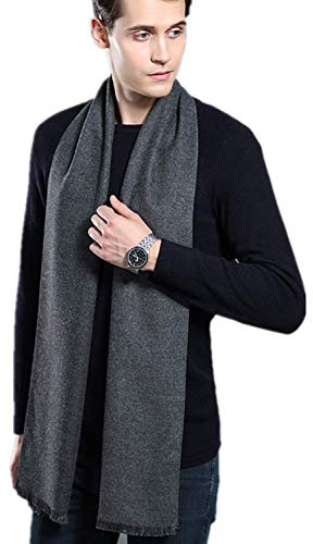 Budermmy Echarpe Hiver Hommes Cachemire Feel Écharpe， Echarpe Chaude pour les Hommes (MS01-18)