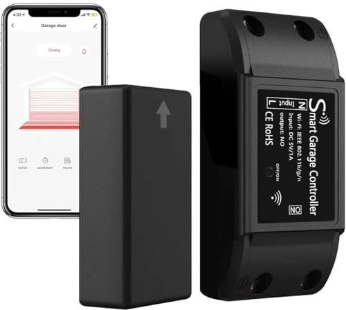 AGSHOME Wireless Smart Wi-Fi Garage Door Opener TUYA and Smart Life APP Real-time Monitoring, DIY Home Security
