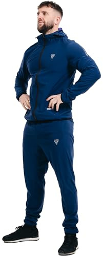 RDX Combinaison Sudation Fitness, Anti-Déchirure Survêtement avec Capuche, Costume Sauna Suit Sweat à Capuche, Minceur D’entraînement Perte Poids Pantalon, Jogging Running Cardio Sports Femme Homme
