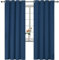 YSTELLAA Tende 100% Oscuranti Per Interni 2 Pezzi, 140×225cm, Effetto Lino, Tende Termiche, Con Anelli, Tenda Termica Isolante Freddo E Caldo, Fonoassorbenti, Moderne, Blu