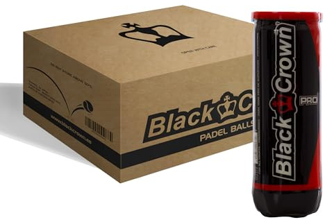 Black Crown - Cajón de 24 Botes de 3 Pelotas de Pádel - 72 Pelotas Resistentes y Duraderas (Pro)