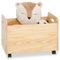 IDIMEX Spielzeugkiste Benjamin aus Kiefer Massivholz Natur - Kinderzimmer Aufbewahrung, Spielzeugbox, Holzkiste mit Rollen, Aufbewahrungstruhe