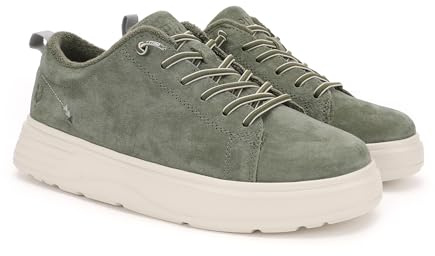 Pitas | Yari | Sneakers Casual pour Femme | Chaussures Bateau pour l'hiver | Baskets d'hiver | Mocassins | Botte d'hiver | Chaussure sans Lacets | Chaussure Walkinpitas | Kaki 36