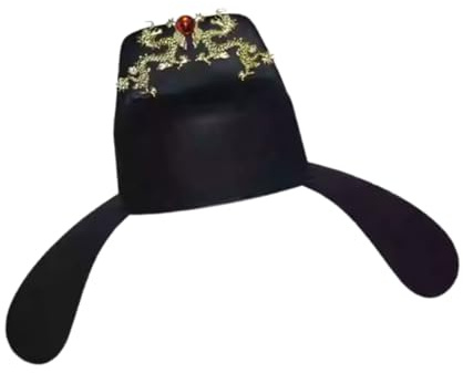 Sombrero tradicional chino oficial vintage, gorra de disfraz transpirable, tela no tejida, para reuniones de eventos históricos