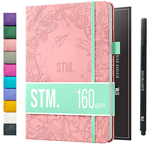 Scribbles That Matter A5 Bullet Dotted Journal + Stylo gratuit! Ton carnet a5 pointillés Couverture rigide 160 g/m², 150 papier épais résistant aux saignements pour le travail (5,75 x 8,5) pouces