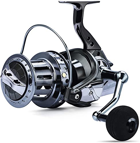 Sougayilang Carrete Giratorio 10000 Series Para Surf Fishing - 10+1 Acero Inoxidable BB Ultra Suave y Potente Con Carrete de Aluminio CNC Para Agua Dulce y Salada