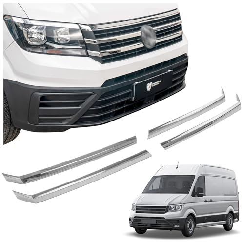 CHROMEMASTER | Compatible con VW Crafter 2017+ | Molduras del Radiador Delantero; Rejillas para el Coche; Acero inoxidable Pulido | Nuevo, Atractivo Aspecto del Vehículo