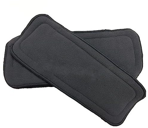 TOYANDONA 10pcs Nano Bamboo Charcoal Fiber Cloth Diaper Reusable Washable Diaper Liners for Grey Pack Eco Nappies