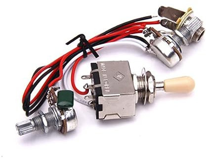 DIKACA 1t Guitar Circuit Wiring Gitarre Toggle Pickup Selector Pots Basisdurchmesser Einfache Installation Perfektes Gitarrenzubehör