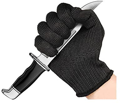 Schnittschutzhandschuhe, 1 Stück Stahldraht-Metallgitter-Handschuhe Grad 5 Sicherheit Anti-Schneiden Verschleißfeste Metzger-Arbeitshandschuhe Garten-Selbstverteidigung Küchen-Arbeitshandschuhe ,für F