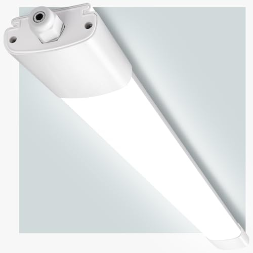 Oraymin LED Röhre 120CM, 36W 4000LM LED Feuchtraumleuchte 120CM, 4000K Deckenleuchte Wohnzimmer, IP65 Deckenlampe Badezimmer als Tageslichtlampe, Küchenlampe Decke, Flurlampe Decke, nur 3.2CM Bauhöhe