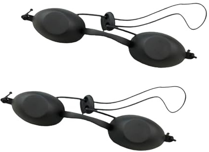 Heyumybit Lunettes Bronzage,2 Pièces Lunettes de Sécurité Solarium,Luminothérapie Solariums et Lampes UV Convient à la Clinique de Beauté ou à la Maison