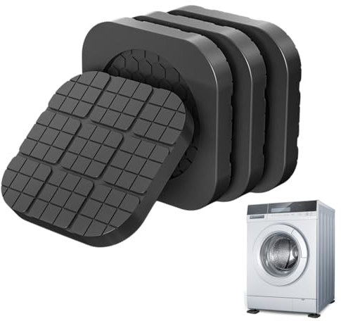 Lot de 4 pieds anti-vibrations pour machine à laver, amortisseurs anti-vibrations et anti-mouvement