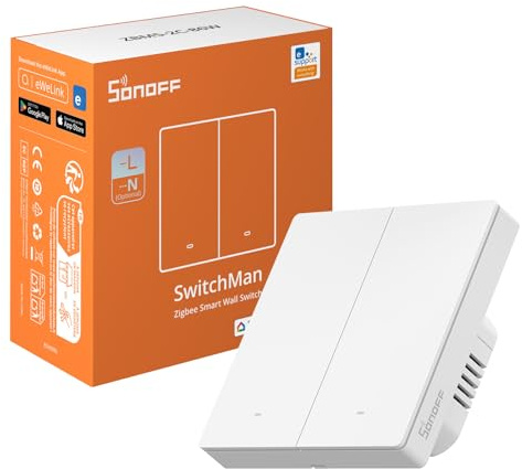 SONOFF Interruptor de pared inteligente ZBM5-2C-86W