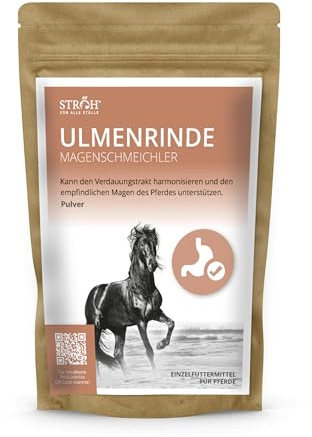 STRÖH Ulmenrinde Pulver für Pferde - Magenschmeichler - 300g