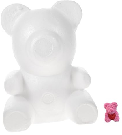 Gatuida Orso di Gommapiuma Rosa per Decorazioni Artistiche e Fai da Te Kit Completo Stampo in Schiuma Modellabile per Lavoretti e Feste a Tema