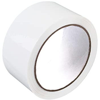 RAYLU PAPER® - Rollos de Precinto, Cinta Adhesiva para Embalaje de Cajas de Envío Resistente y Extra Fuerte, 66 metros x 50 mm de ancho (1 unidad, Blanco)