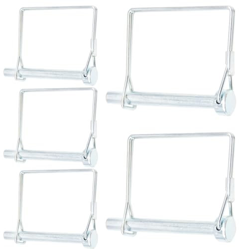 Hocansen Lot de 5 goupilles pliantes 6 x 50 mm - En acier au carbone - Tige carrée - Goupille de verrouillage - Pour remorque de ferme (8 x 70 mm/FX)