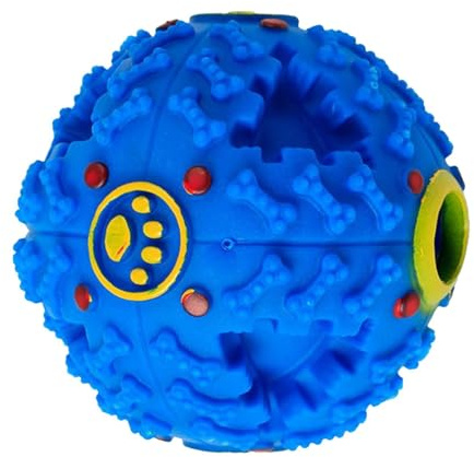 Balle de chiche pour chien - Jouet sonore pour chien - Balle de rire pour chien - Jouet couineur avec bruit - Distributeur de nourriture pour chien - Jouet distributeur de friandises - Balle puzzle