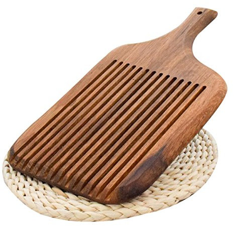 Tabla de cortar pan de bambú con recogedor de migas, grande, 39 x 22,5 x 2 cm, perfecta para rebanar pan, tabla de pan con bandeja para una fácil limpieza