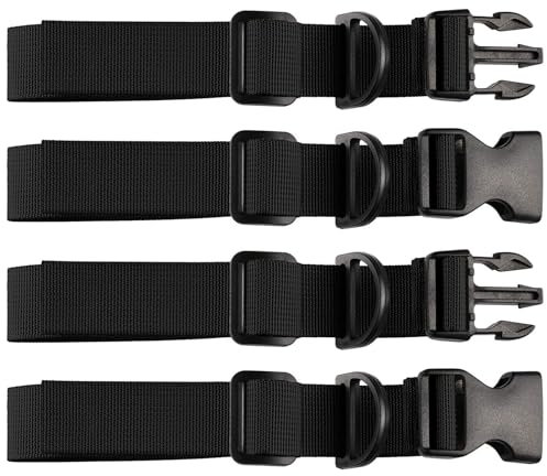 2 Pairs Adjustable Backpack Chest Strap With Black D-Ring – Backpack Straps Chest Strap For Backpack For Hiking, Travel, School Bags