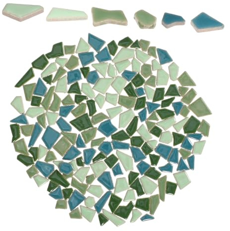 FIXOSHEE Azulejos de Mosaico Cerámico Irregulares de Coloridos para DIY Piedras Decorativas y Versátiles para Manualidades y Decoración del Hogar