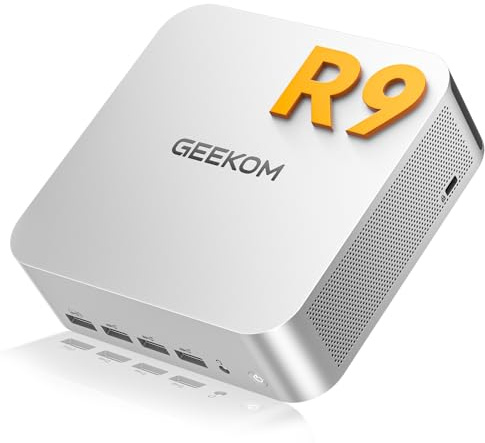 GEEKOM AI Mini PC A7 Max [2026 Edition] mit AMD Ryzen 9 7940HS | aufrüstbarem DDR5 RAM(bis zu 128GB) + 1TB SSD(Max. 4TB), Leise Mini PC mit Windows 11 Pro | 4 Modus | SD-Slot | 8K | 3 Jahre Garantie