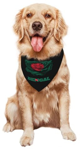 Bengalen-Bangladesh flagga hundhalsduk mjuk hundhalsduk tvättbar hundbandana för hundkläder & tillbehör valpar katter