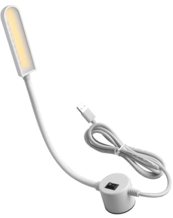 Uqezagpa Lampe de bureau LED flexible en col de cygne USB pour machine à coudre, lampe de travail, veilleuse multifonction, USB