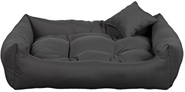 Gutekissen® Cuscino per Cani in Tessuto Resistente – Comfort Quotidiano – Materiali Durevoli e di Alta Qualità NEO (S - 70x55, Antracite)