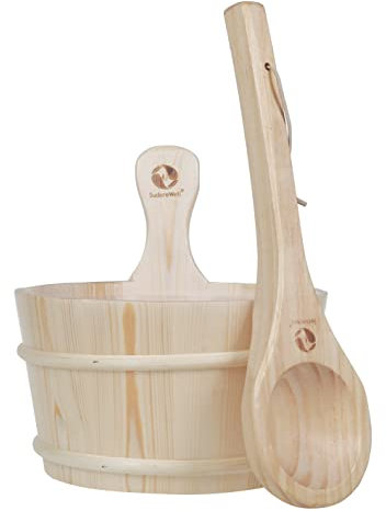 Grande Sauna-Geschenk-Sets/più Parti Sauna-Sets/Secchio, Cazzuola e Altro Ancora - 2-teiliges Kiefer Set