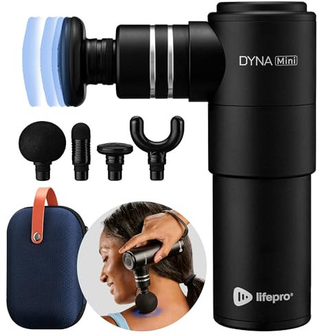 LifePro Mini Massage Gun Deep Tissue, Pocket Size Percussion Massage Gun, Travel Massage Gun, Back Massager Gun, Small Massage Gun, Pistola De Masaje, Muscle Massage Gun, Black