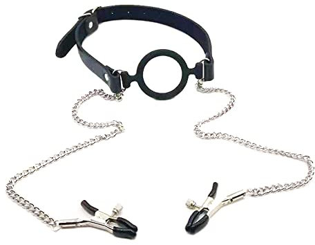 Fdeety Hochwertiger Silikon O Ring Mundknebel Mit Metallkette Und Verstellbarem Lederband Perfekt Für Besondere Momente Bdsm Zubehör Für Erwachsene Diskrete Lieferung(One Size 01)