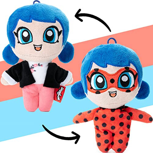 Miraculous Ladybug Plüsch Schlüssel-Anhänger, Marinette - Ladybug, 16cm, doppelseitig