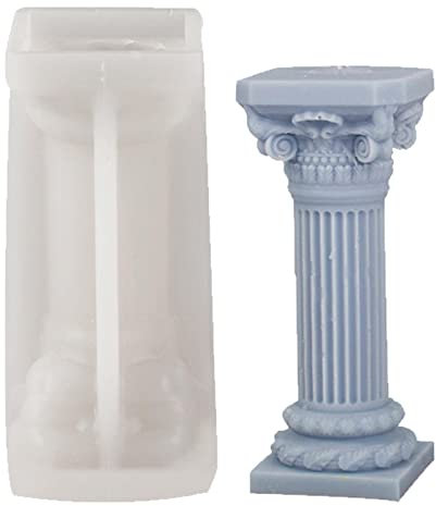 Molde de silicona de columnas griegas - Molde de silicona de columna romana para fondant,Forma de vela griega antigua, herramienta de manualidades de jabón de yeso de vela Weiting