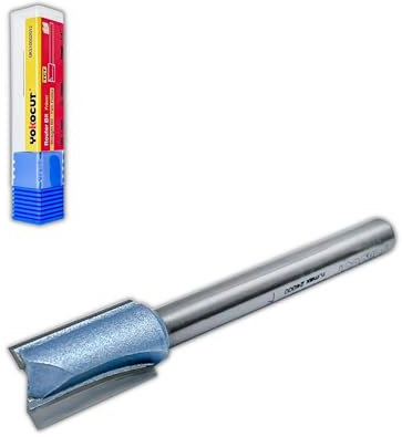 YOKOCUT Straight Two Flute Router Cutter Bit, 1/4 Inch Shank, 12mm Cut Diameter & 20mm Cut Length, Tungsten Carbide Tipped Router Bit (Straight Two Flutes 12MM DIA - 20MM CUT - 1/4 SHANK)