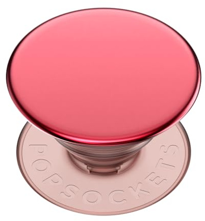 PopSockets: PopGrip - Hopfällbar Stativ och Grepp för Smartphone och Surfplatta med en Swappable PopTop - Aluminum Rouge