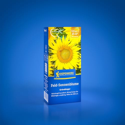 Kiepenkerl Feld-Sonnenblume 1080500 – Nützlingsfreundliche Sonnenblumensamen - Winterfutter für Wildvögel - Gründünger, Bodenlockerung, Bodenverbesserer