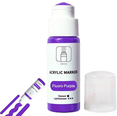 Vmiorzq Acrylic Marker Pen, Tip Brush Paint Pens For Painting, Waterproof 60ml Graffiti Pens, Graffiti Mop For Tagging Drawing Painting On Metal Glass Wood