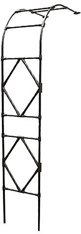 Arco da giardino in metallo per matrimoni, interni ed esterni, decorazione per patio, arco floreale per rose, arco per cerimonia nuziale, mezzo arco, decorazione per feste, supporto traliccio da