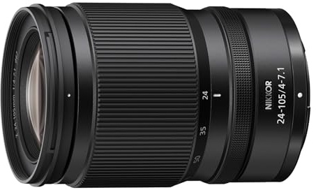 Nikon NIKKOR Z 24-105mm f/4-7.1 – Obiettivo Zoom Full Frame Z-Mount 24-105mm, Macro 0,5x, Autofocus Silenzioso per Foto e Video