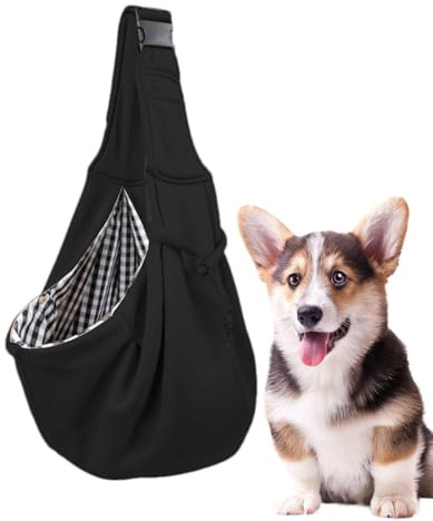 Sling Pet Carrier axelväska för små hundar - vändbar axelväska för små | hundar | Vändbar handsfree bärsele med justerbar rem för små husdjur