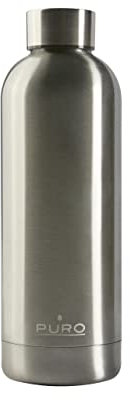 Puro Botella Térmica Hot & Cold 500ml acero, acero inoxidable, Mantiene las bebidas frías 24h y calientes 12h, libre de BPA