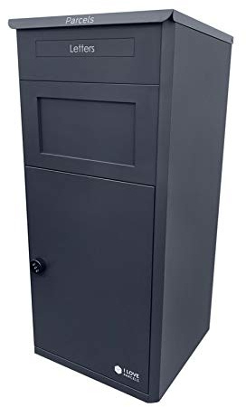 iLoveParcels,Caja de entrega grande para paquetes grandes,Puertas dobles bloqueables,Caja de entrega segura impermeable,Bloqueo de código,Buzón de correo (gris)