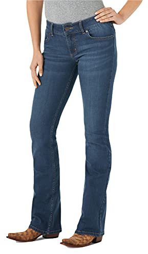 Wrangler Damen-Jeans, Western, mittelhohe Stretch-Bootcut-Jeans, Kora, ^
