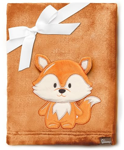 Be Mammy Couverture chaude pour bébé Peluche cadeau pour enfant avec motif 3D BE20-168 (Marron - Renard)