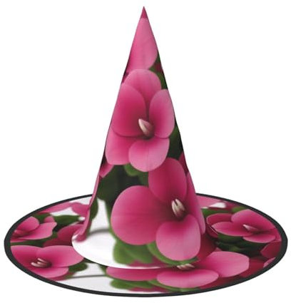 Miniks Rote Alpenveilchen bedruckte Halloween-Hexenhüte, Halloween-Partykleid, Zubehör für Halloween-Partygeschenk 1