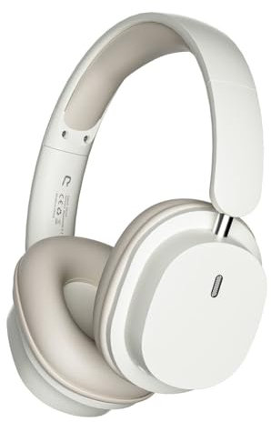 YiYunTE Auriculares Diadema Inalambricos Bluetooth Cascos con Cable Microfono Auriculares Cancelacion Ruido Cascos Plegable Auriculares Over Ear Headphones Cascos para Musica Gimnasio Gym PC Blancos